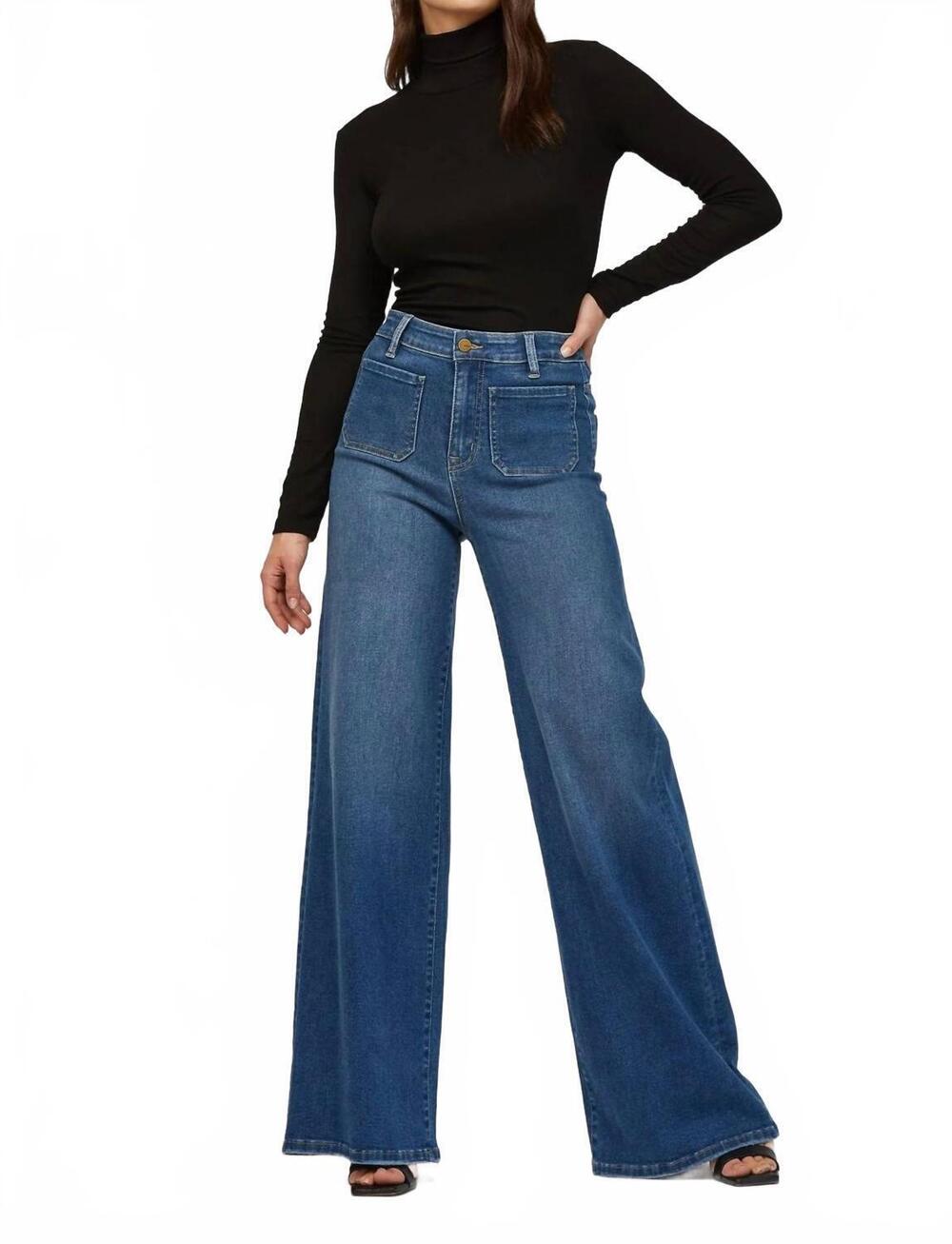 NEW MICA DENIM the stretchy wide leg jeans in blue